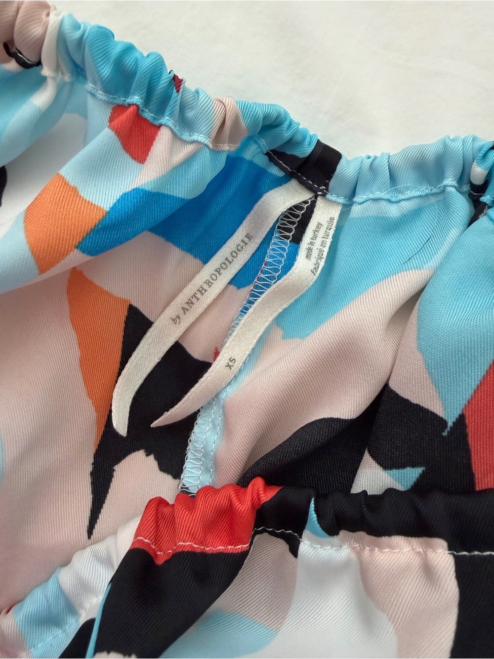 Abstract Print Spaghetti Strap Maxi Dress - Blue, Black, Red, Orange - Picture 2 of 6